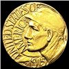 Image 1 : 1915 Pan-Pac Rare Gold Dollar CLOSELY UNCIRCULATED