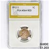 Image 1 : 1912-S Wheat Cent PGA MS64 RED