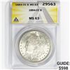 Image 1 : 1884-CC Morgan Silver Dollar ANACS MS63