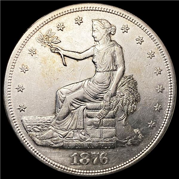 1876-S Silver Trade Dollar NEARLY UNCIRCULATED