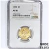 Image 1 : 1882 $5 Gold Half Eagle NGC MS61
