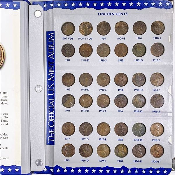 1909-1973 Lincoln Cent Book (174 Coins)