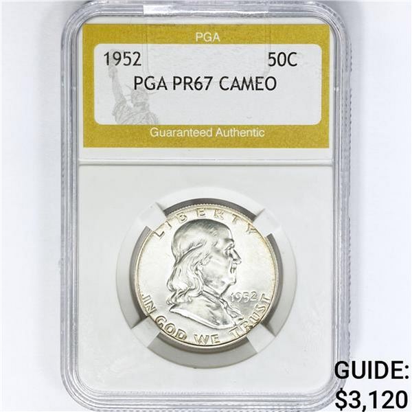 1952 Franklin Half Dollar PGA PR67 CAMEO