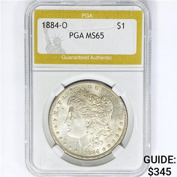 1884-O Morgan Silver Dollar PGA MS65