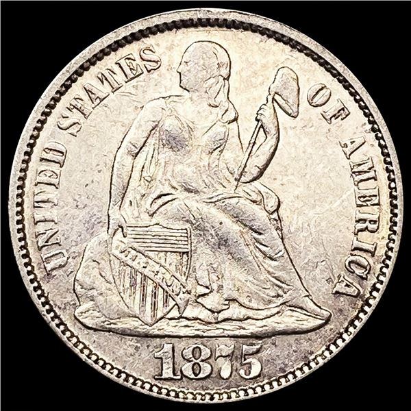 1875 Seated Liberty Half Dime CLOSELY UNCIRCULATED