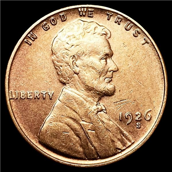 1926-S Wheat Cent CLOSELY UNCIRCULATED