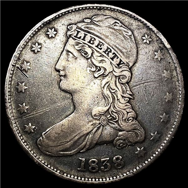 1838 Capped Bust Half Dollar LIGHTLY CIRCULATED