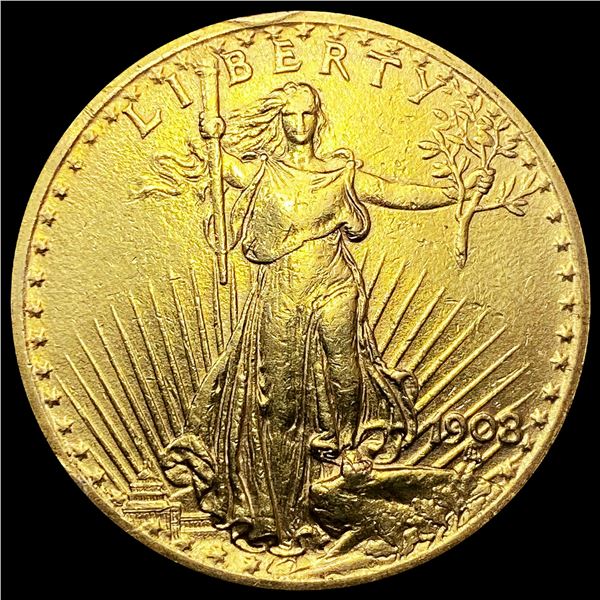 1908 $20 Gold Double Eagle CLOSELY UNCIRCULATED