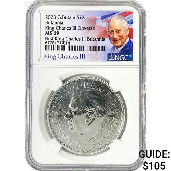 2023 1oz G.B. S2Â£ NGC MS69 King Charles III