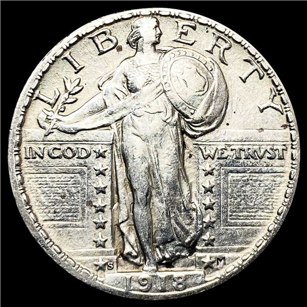 1918-S Standing Liberty Quarter CLOSELY UNCIRCULAT