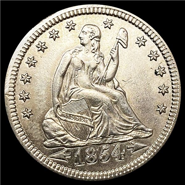 1854 Arws Seated Liberty Quarter UNCIRCULATED