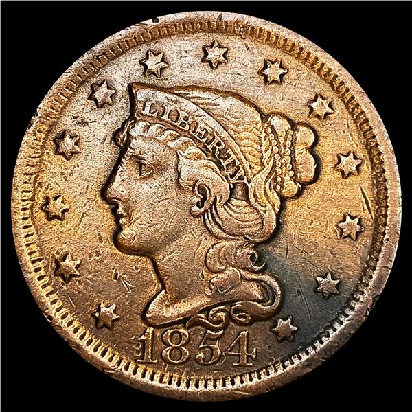 1854 Large Cent LIGHTLY CIRCULATED