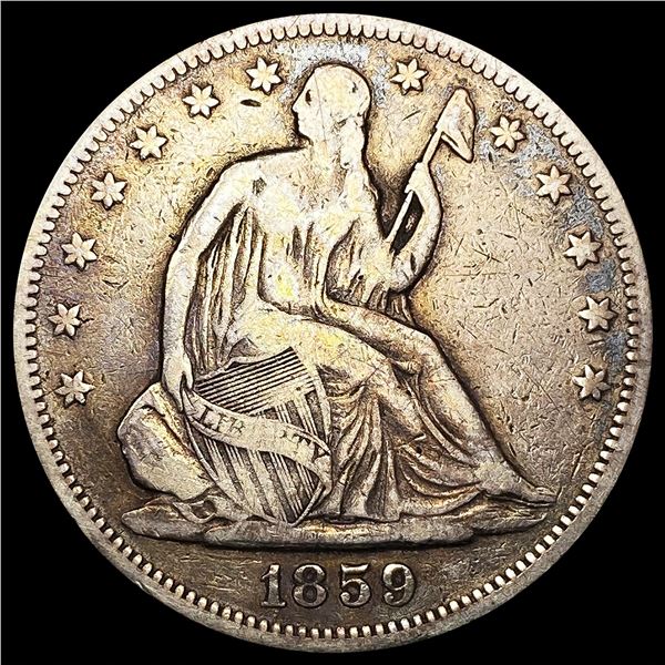 1859 Seated Liberty Half Dollar LIGHTLY CIRCULATED