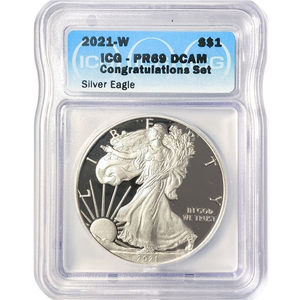 2021-W American Silver Eagles ICG-PR69 DCAM