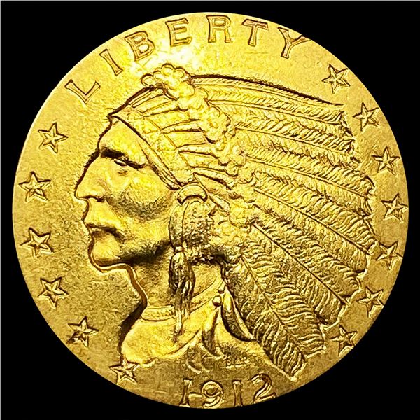 1912 $2.50 Gold Quarter Eagle CLOSELY UNCIRCULATED