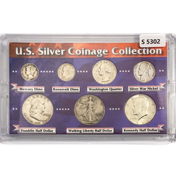 1942-1964 US Silver Coinage Collect. (7 Coins)