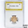 Image 1 : 1881 Indian Head Cent PGA MS64+ RED