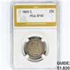 Image 1 : 1869-S Seated Liberty Quarter PGA XF40
