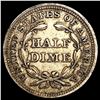 Image 2 : 1854 Arws Seated Liberty Half Dime NEARLY UNCIRCUL