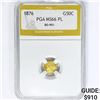 Image 1 : 1876 Octag CA Gold Half Dollar PGA MS66 PL BG-951