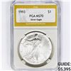 Image 1 : 1993 American 1oz Silver Eagle PGA MS70