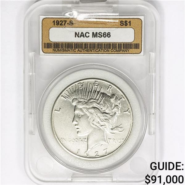 1927-S Silver Peace Dollar NAC MS66