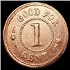 Image 2 : 1863 Knickerbocker Civil War Token CLOSELY UNCIRCU