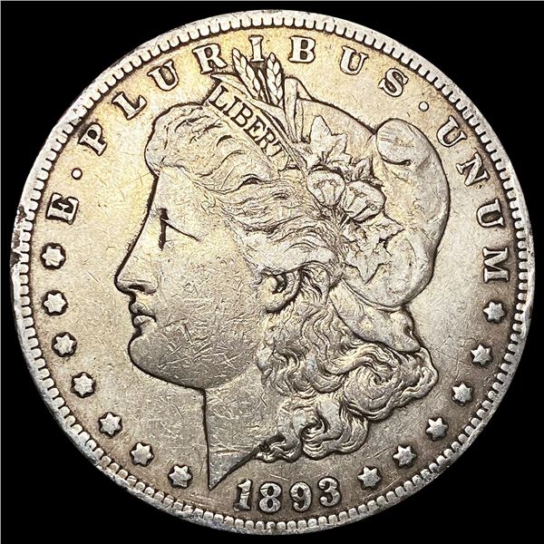 1893-CC Morgan Silver Dollar LIGHTLY CIRCULATED