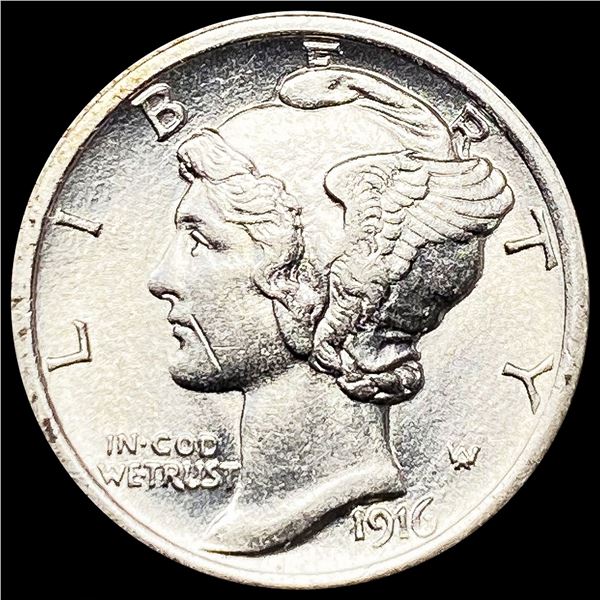 1916 RD Mercury Dime UNCIRCULATED