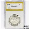 Image 1 : 1894 Barber Half Dollar PGA MS63+
