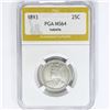 Image 1 : 1893 Isabella Silver Quarter PGA MS64