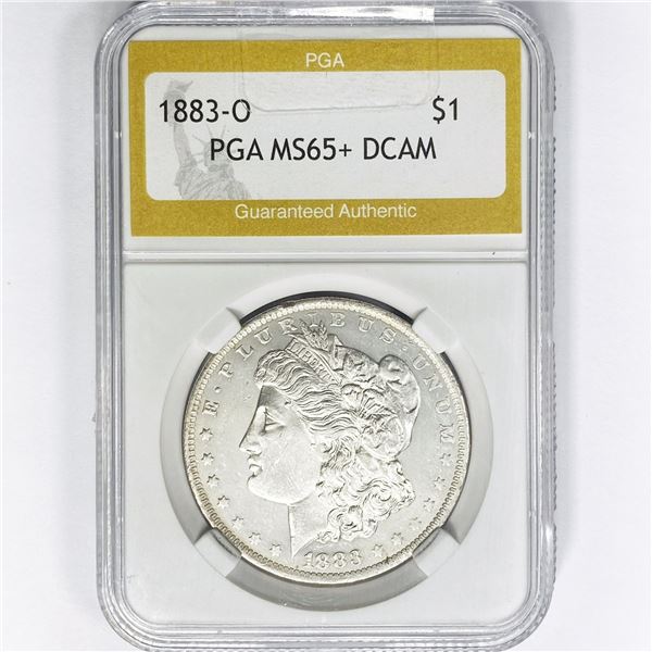 1883-O Morgan Silver Dollar PGA MS65+ DCAM