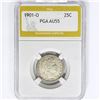 Image 1 : 1901-O Barber Quarter PGA AU55