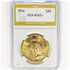 Image 1 : 1924 $20 Gold Double Eagle PGA MS65+