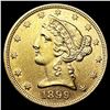 Image 1 : 1899 $5 Gold Half Eagle UNCIRCULATED
