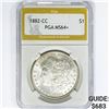 Image 1 : 1882-CC Morgan Silver Dollar PGA MS64+