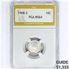 Image 1 : 1908-S Barber Dime PGA MS64
