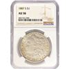 Image 1 : 1887-S Morgan Silver Dollar NGC AU58