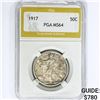 Image 1 : 1917 Walking Liberty Half Dollar PGA MS64