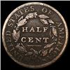 Image 2 : 1809 Classic Head Half Cent LIGHTLY CIRCULATED