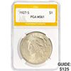 Image 1 : 1927-S Silver Peace Dollar PGA MS61