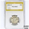 Image 1 : 1929-D Standing Liberty Quarter PGA MS62