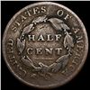 Image 2 : 1825 Classic Head Half Cent NICELY CIRCULATED