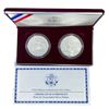 Image 1 : 1999 Commem Silver Dollar 2 Coin Set UNC & PR