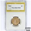 Image 1 : 1865 Two Cent Piece PGA MS64 RED