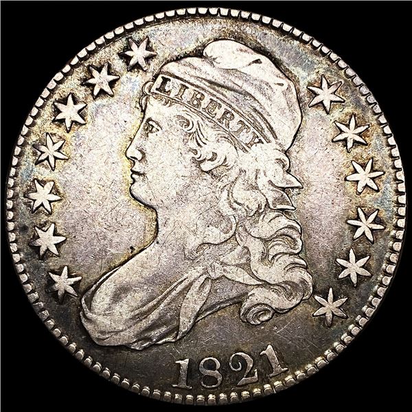 1821 Capped Bust Half Dollar NEARLY UNCIRCULATED