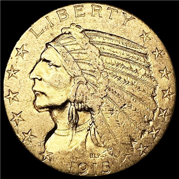 1915-S $5 Gold Half Eagle NEARLY UNCIRCULATED