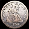 Image 1 : 1858 Seated Liberty Quarter LIGHTLY CIRCULATED