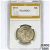 Image 1 : 1917 Walking Liberty Half Dollar PGA MS63+