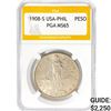 Image 1 : 1908-S USA-Phil One Peso PGA MS65